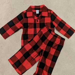 Buffalo plaid pajamas (12-18 months)